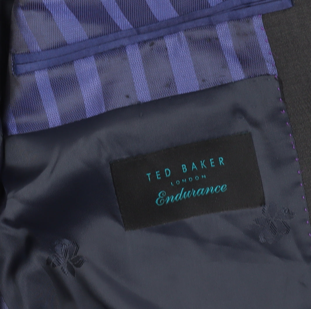 Mens UK Size 40 Ted Baker Regular Black Suit Jacket