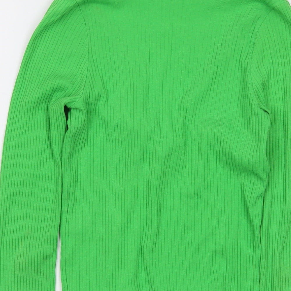 Womens UK Size S Urban Outfitters Green Wrap Blouse