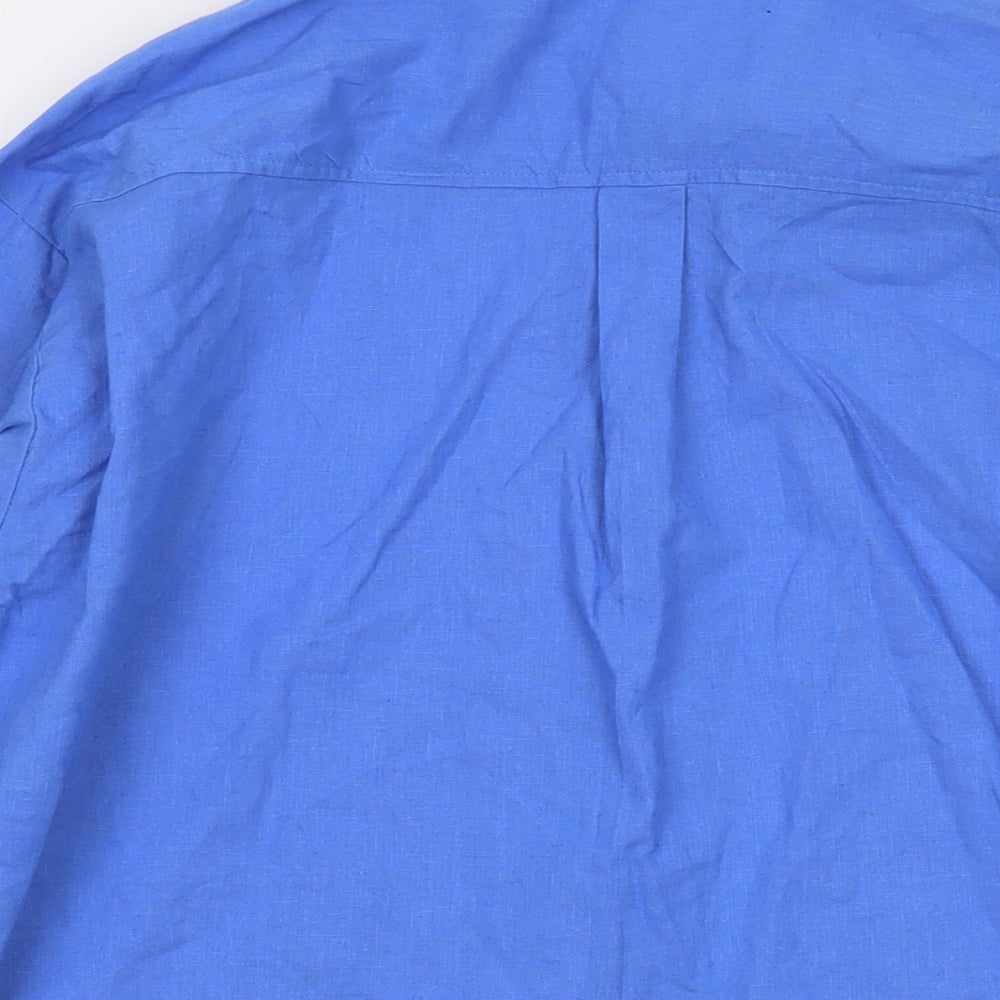 Womens UK Size XS Monki Blue Basic Button-Up