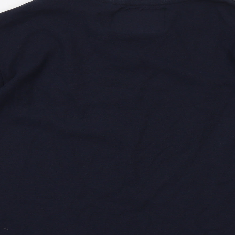 Soul Star Womens Blue Cotton Basic T-Shirt Size S Crew Neck