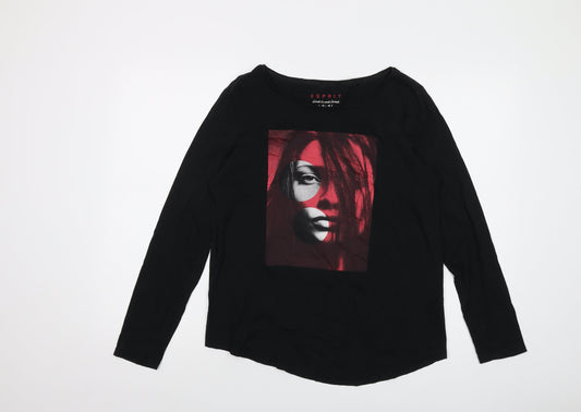 Womens UK Size XL Esprit Black Basic T-Shirt