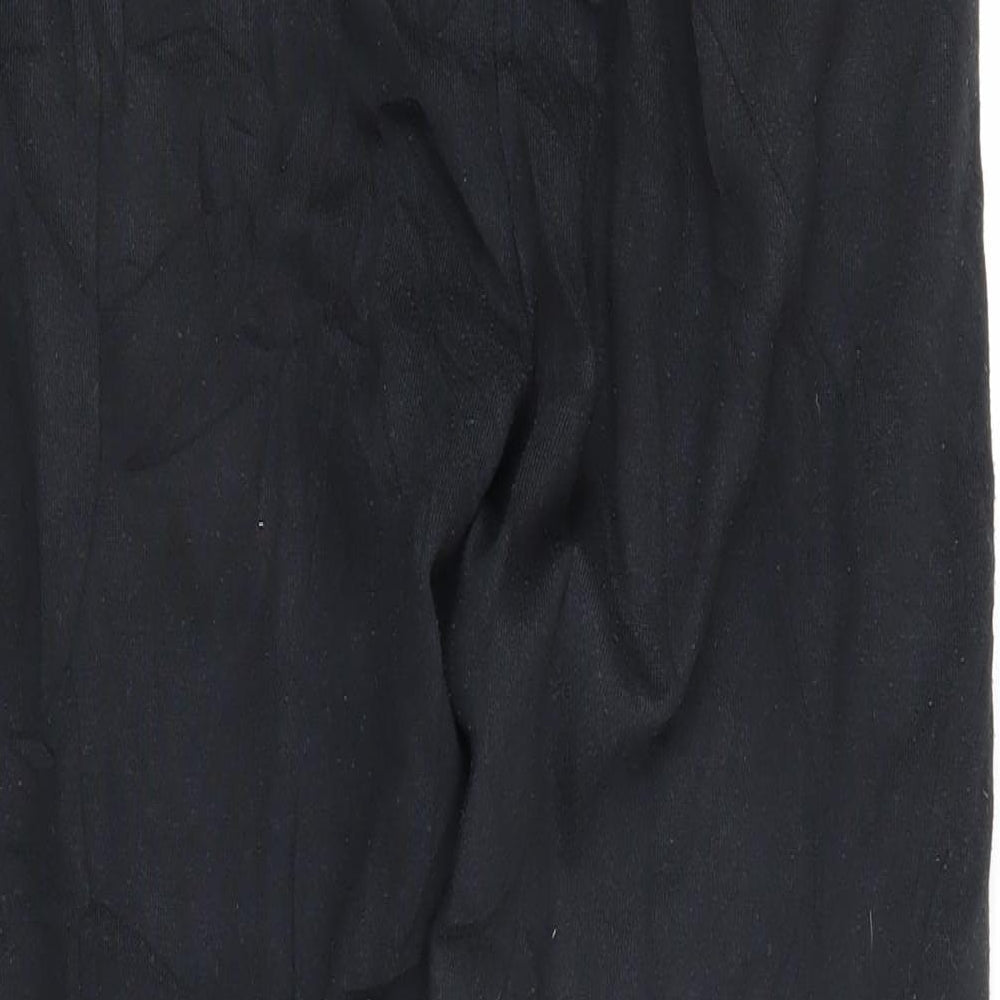 Boohoo Mens Black Polyester Jogger Trousers Size XL L27 in Regular Drawstring - Elasticated waist