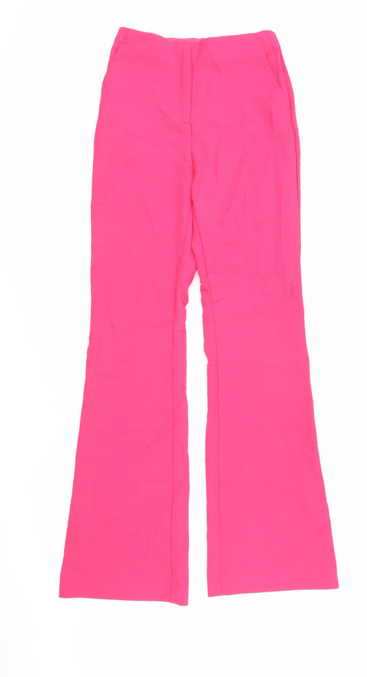 Womens UK Size 34 in H&M Regular Fit Pink Trousers