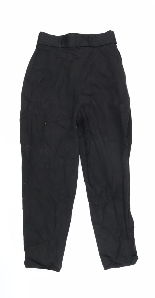 Womens UK Size 8 ASOS Regular Fit Black Trousers