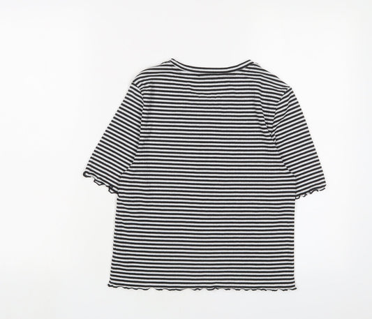 Womens UK Size 14 Limited Edition Black Basic T-Shirt
