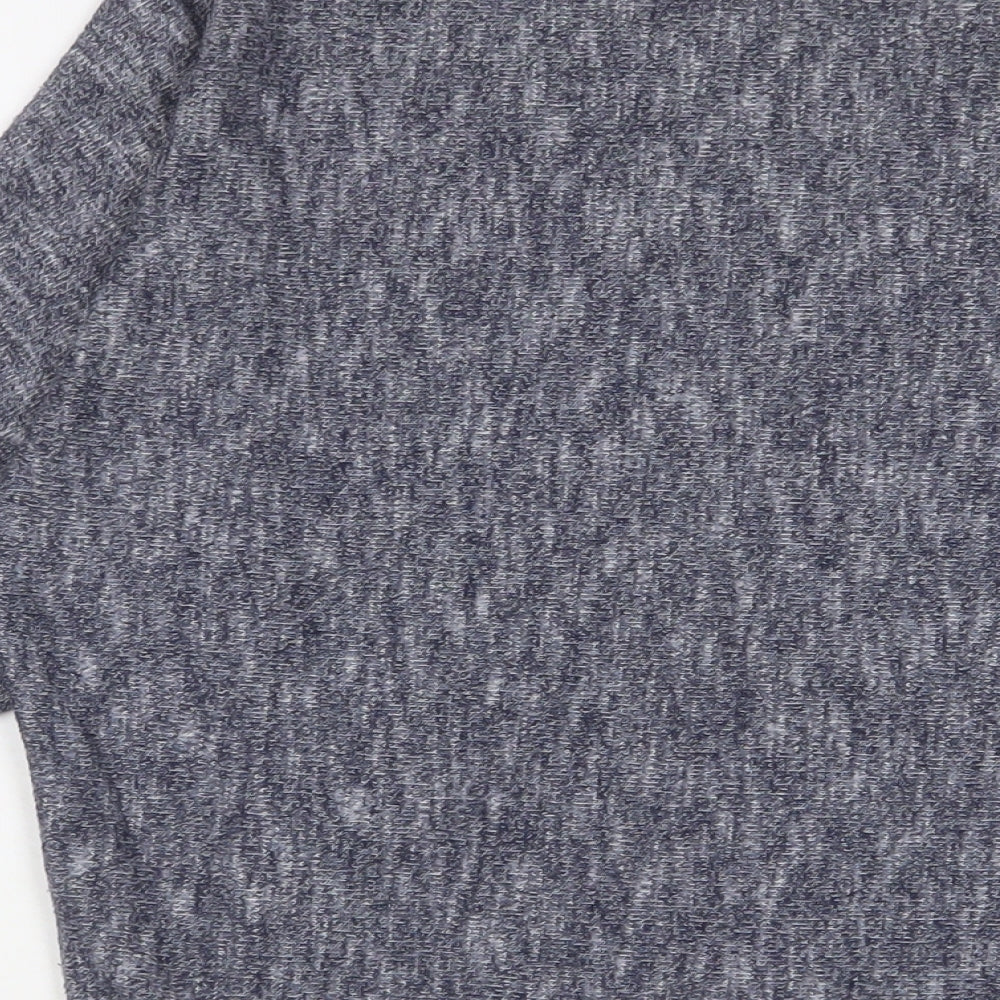 Apricot Womens Blue Crew Neck Acrylic Pullover Jumper Size S