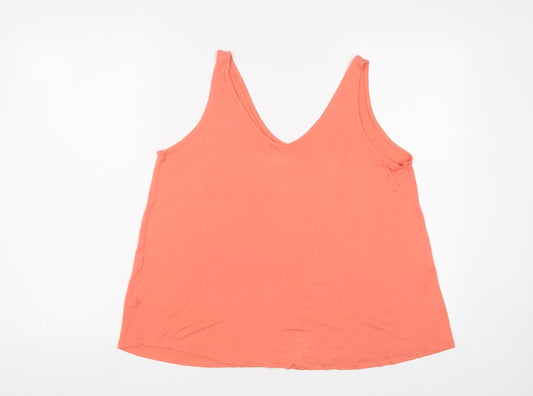 Womens UK Size 12 Warehouse Orange Basic Tank