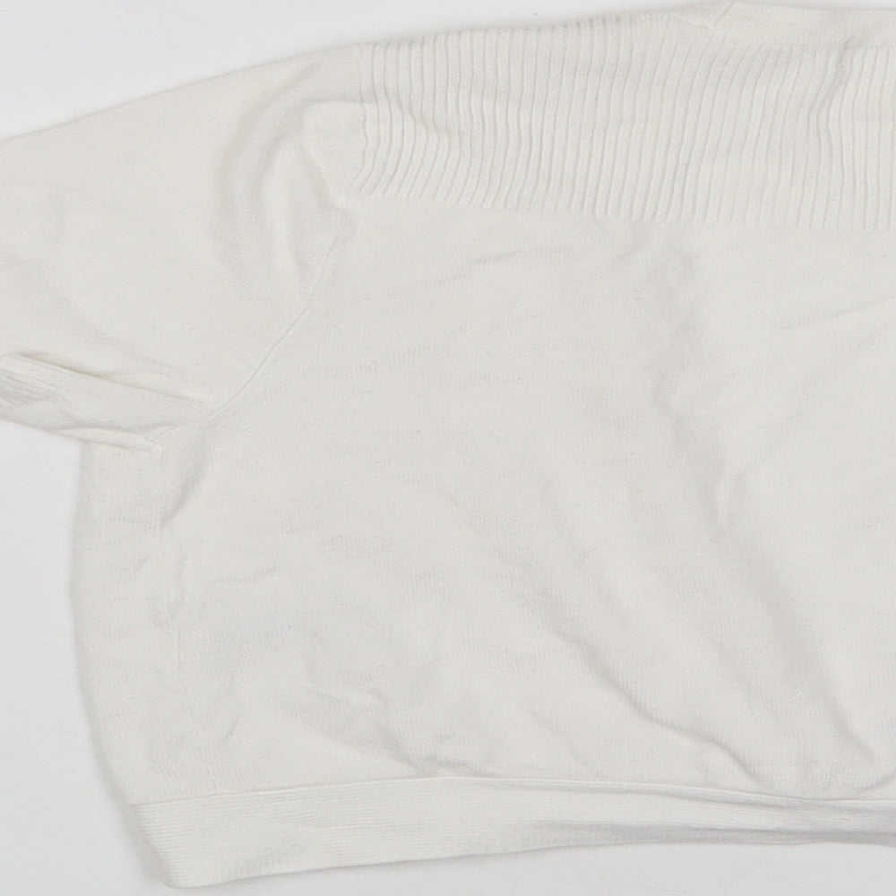 Womens UK Size 12 Marks and Spencer White Cardigan Jumper