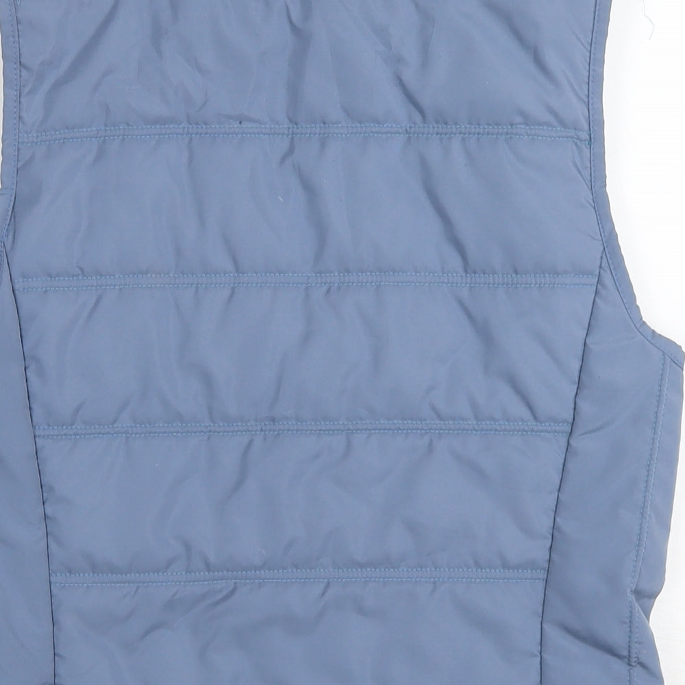 Maria Grazia Severi Womens Blue Gilet Waistcoat Size 12 Zip
