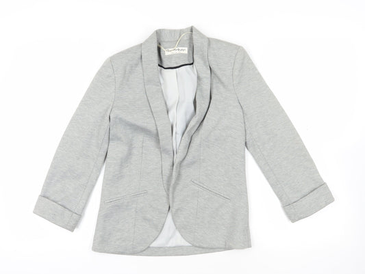 Womens UK Size 4 Miss Selfridge Grey Basic Jacket
