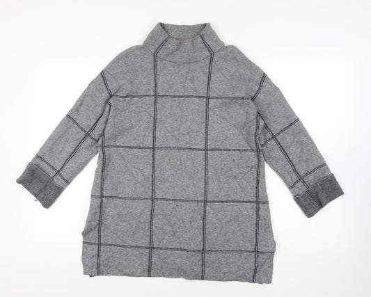 Tahari Grey High Neck Pullover Jumper - M