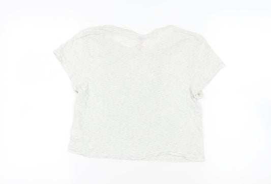Womens UK Size 8 H&M White Basic T-Shirt