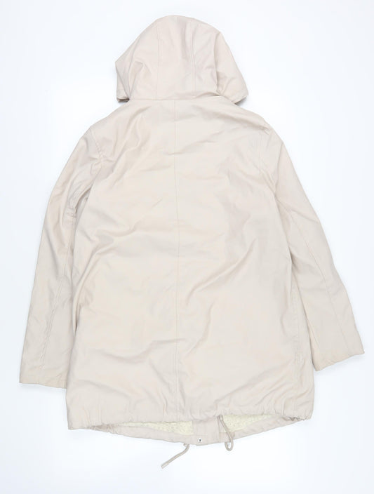 New Look Beige Hooded Parka Jacket Size 12