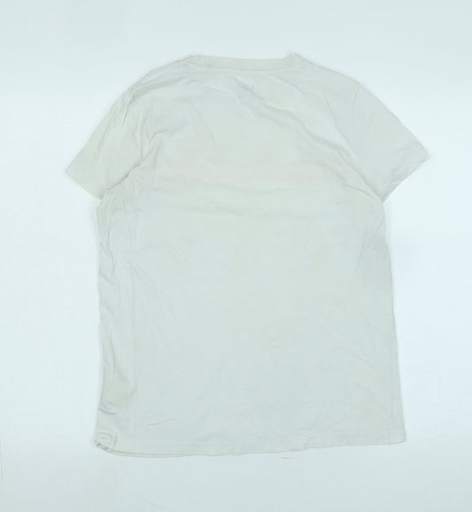 Womens UK Size M Lee White Basic T-Shirt