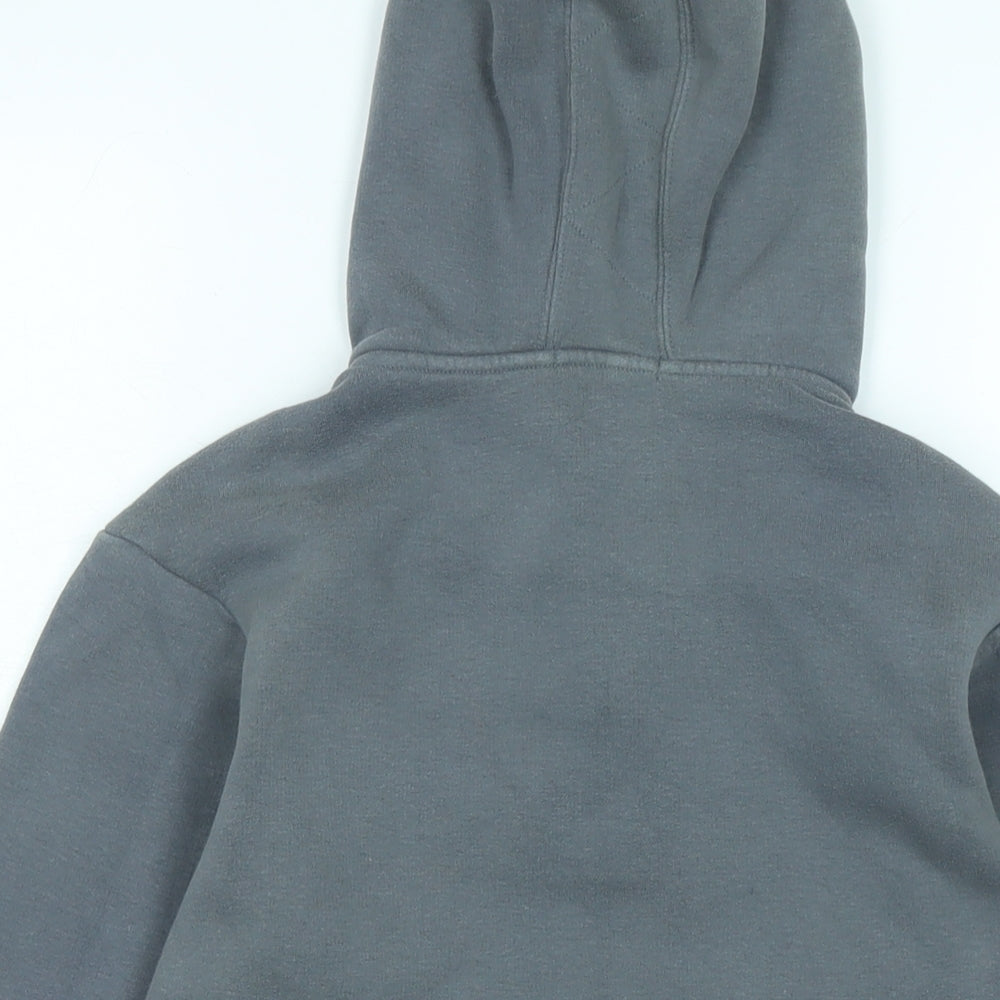 DECATHLON Boys Grey Cotton Pullover Hoodie Size 10-11 Years - Logo