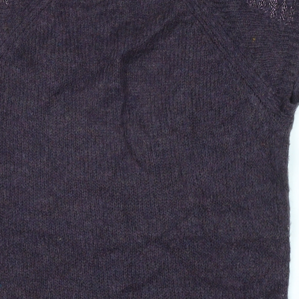 Womens UK Size M Stile Benetton Purple Vest Jumper