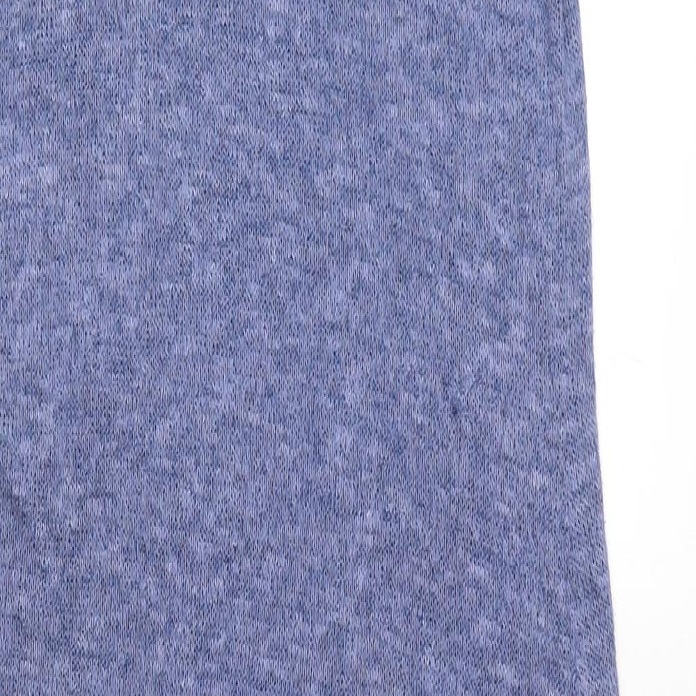 Miss Fiori Womens Blue Acrylic Bodycon Size 14 Scoop Neck