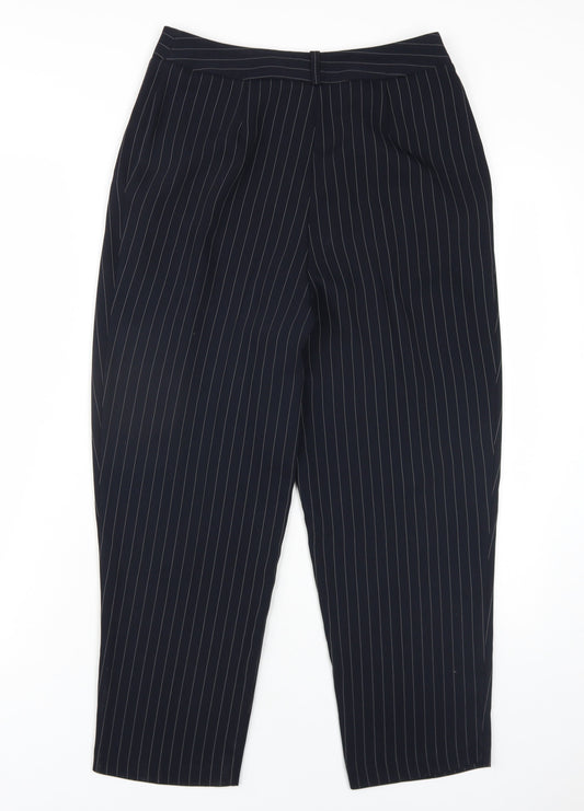 Womens UK Size 8 Warehouse Regular Fit Dress Pants Black Trousers