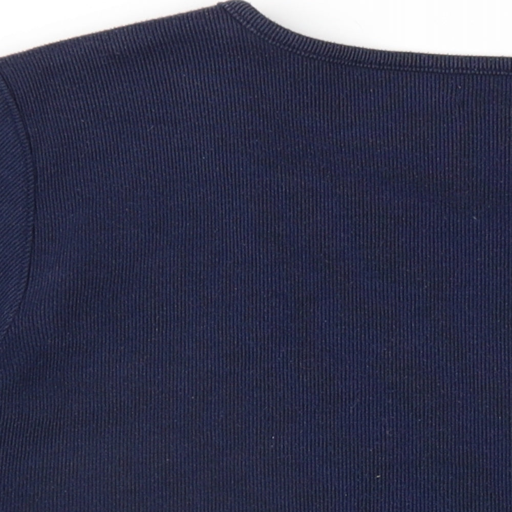 Womens UK Size M Bonmarché Blue Basic T-Shirt
