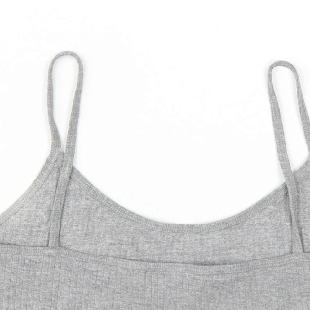 Womens UK Size 12 Topshop Grey Camisole T-Shirt