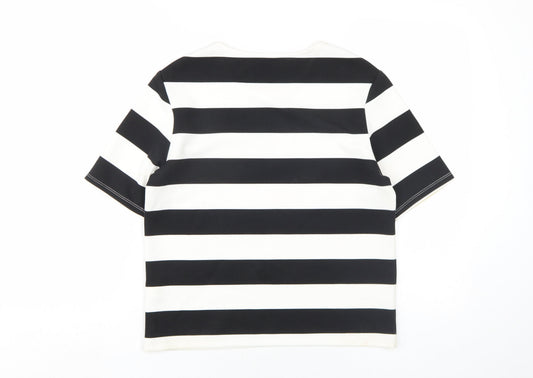 Womens UK Size M Pimkie Black Basic T-Shirt