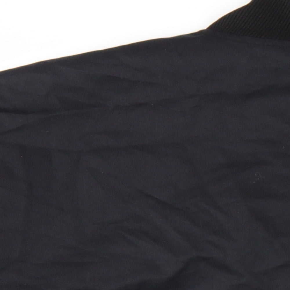 Womens UK Size 10 Boohoo Black Bomber Jacket