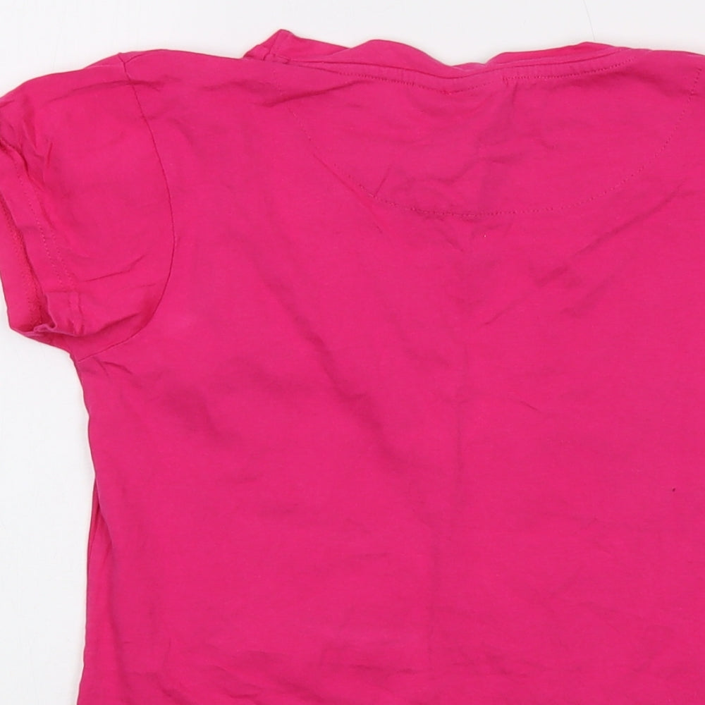 Womens UK Size 6 Disney Pink Basic T-Shirt