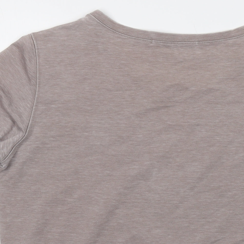 Womens UK Size L YAYA Beige Basic T-Shirt