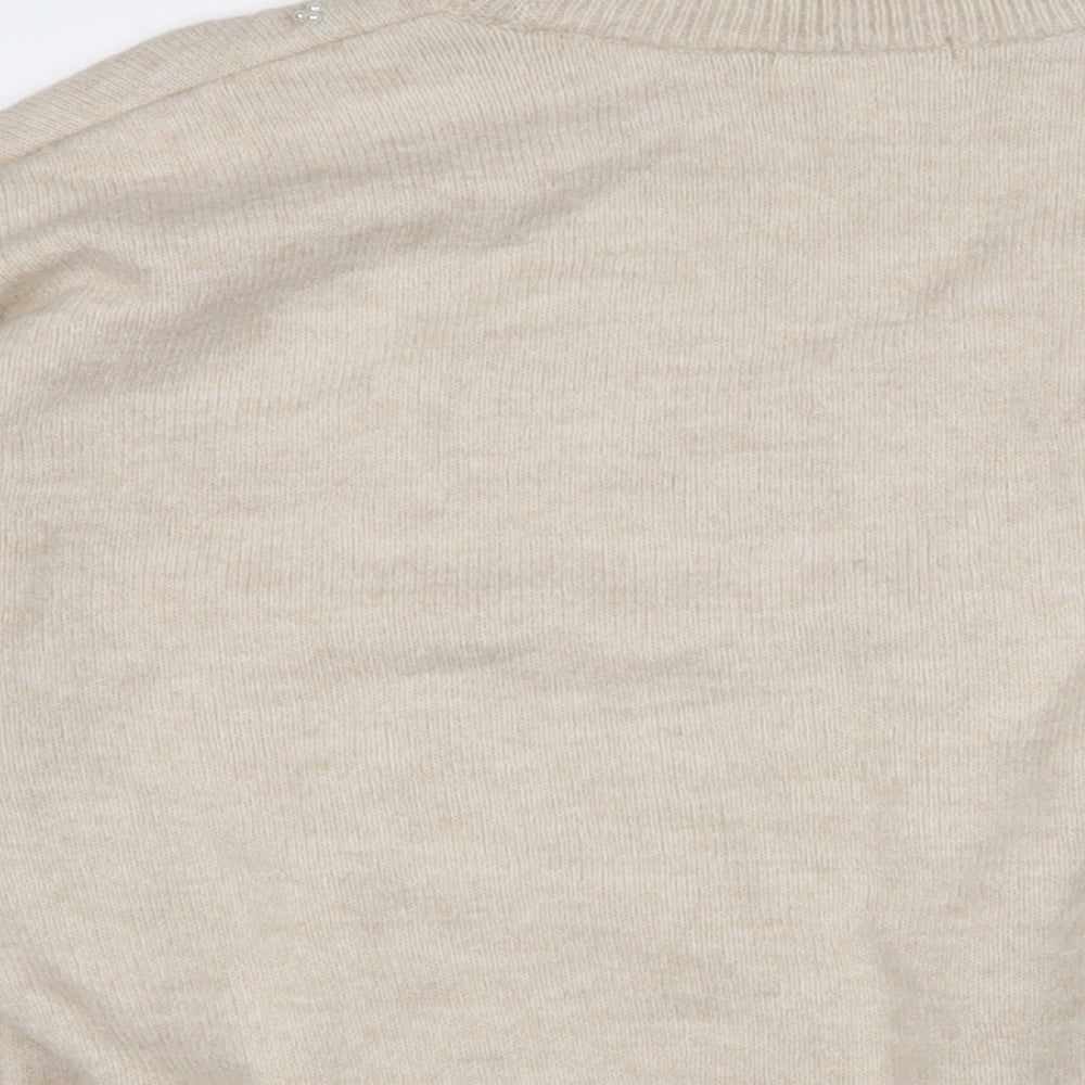 Womens UK Size S H&M Beige Pullover Jumper