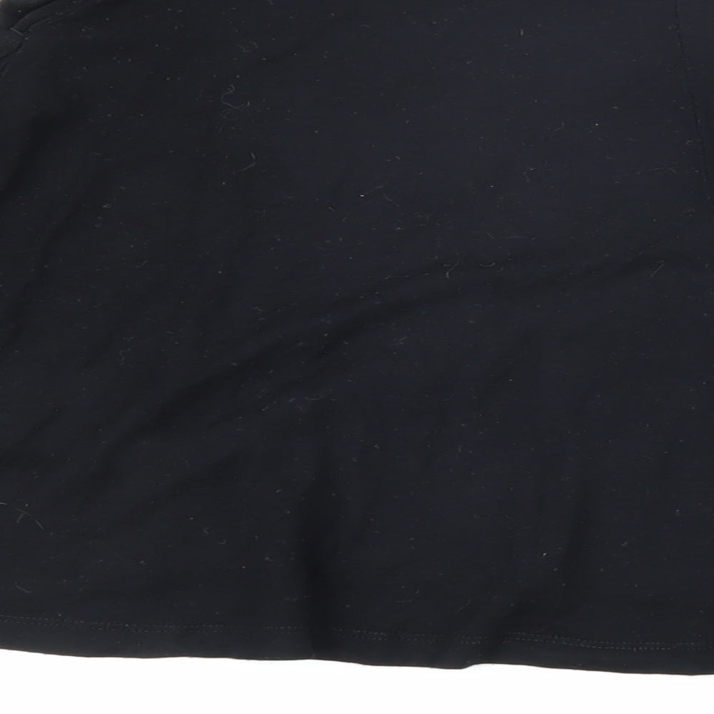 ASOS Womens Black Viscose A-Line Skirt Size 10 - Pockets on front