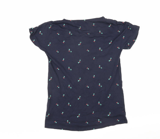 Womens UK Size XS NEXT Blue Basic T-Shirt