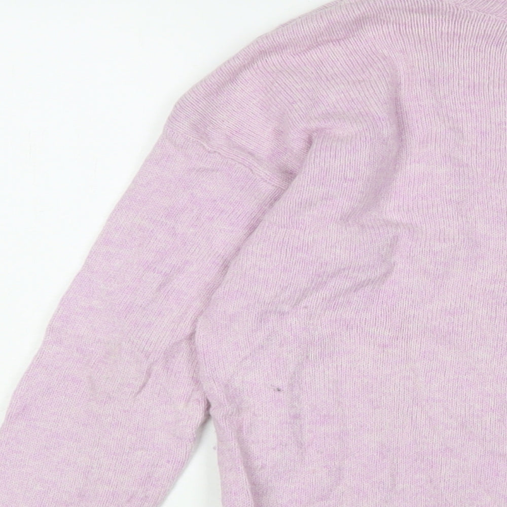 Gap Womens Purple Crew Neck Nylon Pullover Jumper Size S