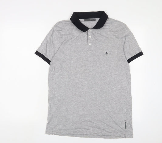 Womens UK Size L French Connection Grey Basic Polo