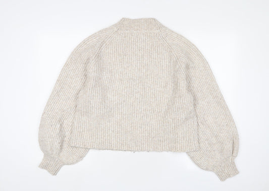 Womens UK Size M Mango Beige Pullover Jumper