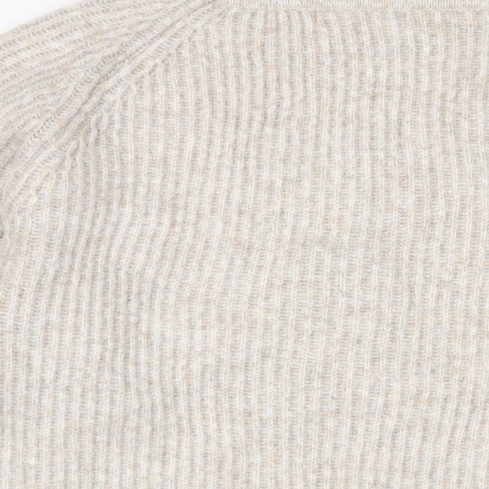 Womens UK Size M Mango Beige Pullover Jumper