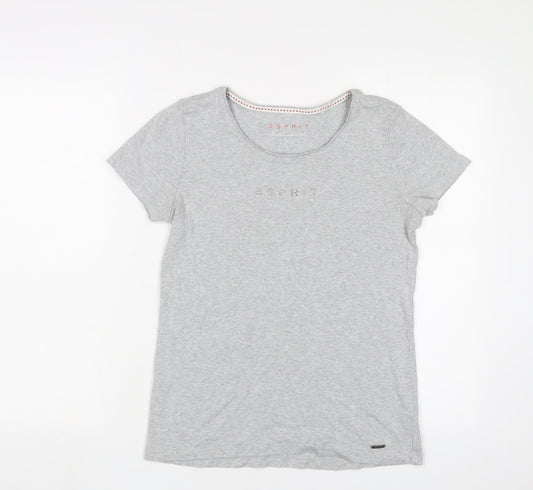 Womens UK Size M Esprit Grey Basic T-Shirt