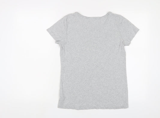 Womens UK Size M Esprit Grey Basic T-Shirt