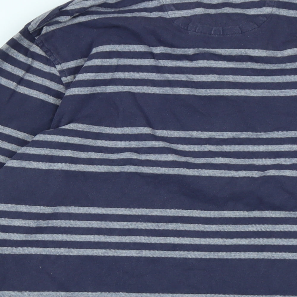 Blue Harbour Mens Blue Cotton Polo Size M Collared