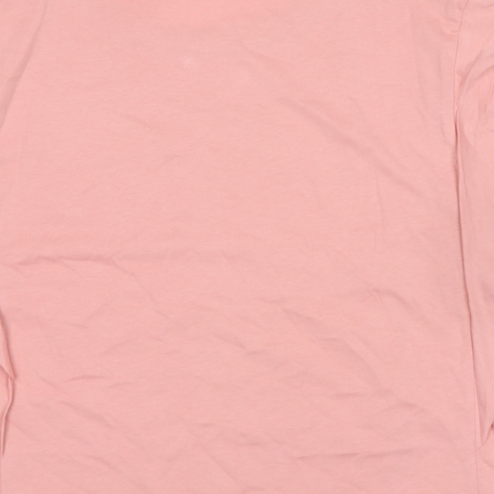 Womens UK Size M Zara Pink Basic T-Shirt