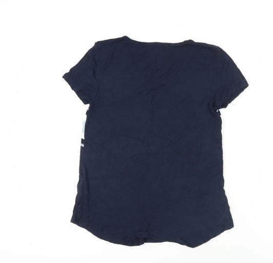 Womens UK Size XS Hollister Blue Basic T-Shirt