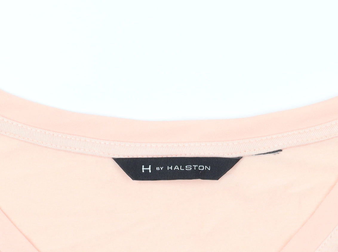 Womens UK Size M Halston Pink Basic T-Shirt