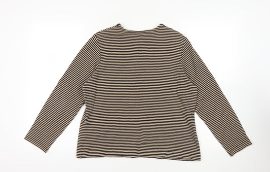 Womens UK Size 18 DASH Brown T-Shirt