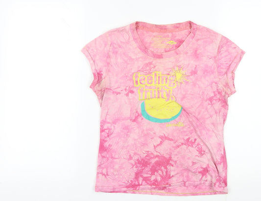 Womens UK Size M Lee Cooper Pink Basic T-Shirt
