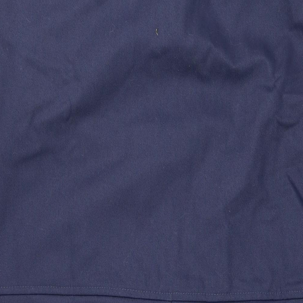 Flametex Mens Blue Cotton Carpenter Trousers Size XL L28 in Regular Snap - Full Length 64'' Coverall Workwear