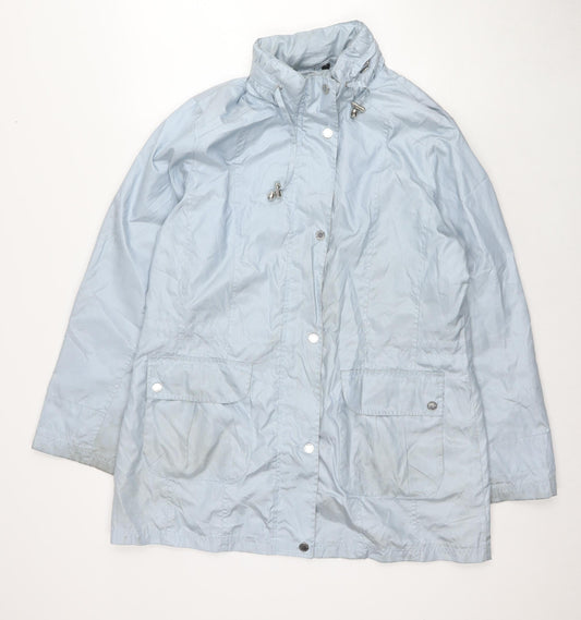 Womens UK Size 14 Finesse Blue Rain Coat