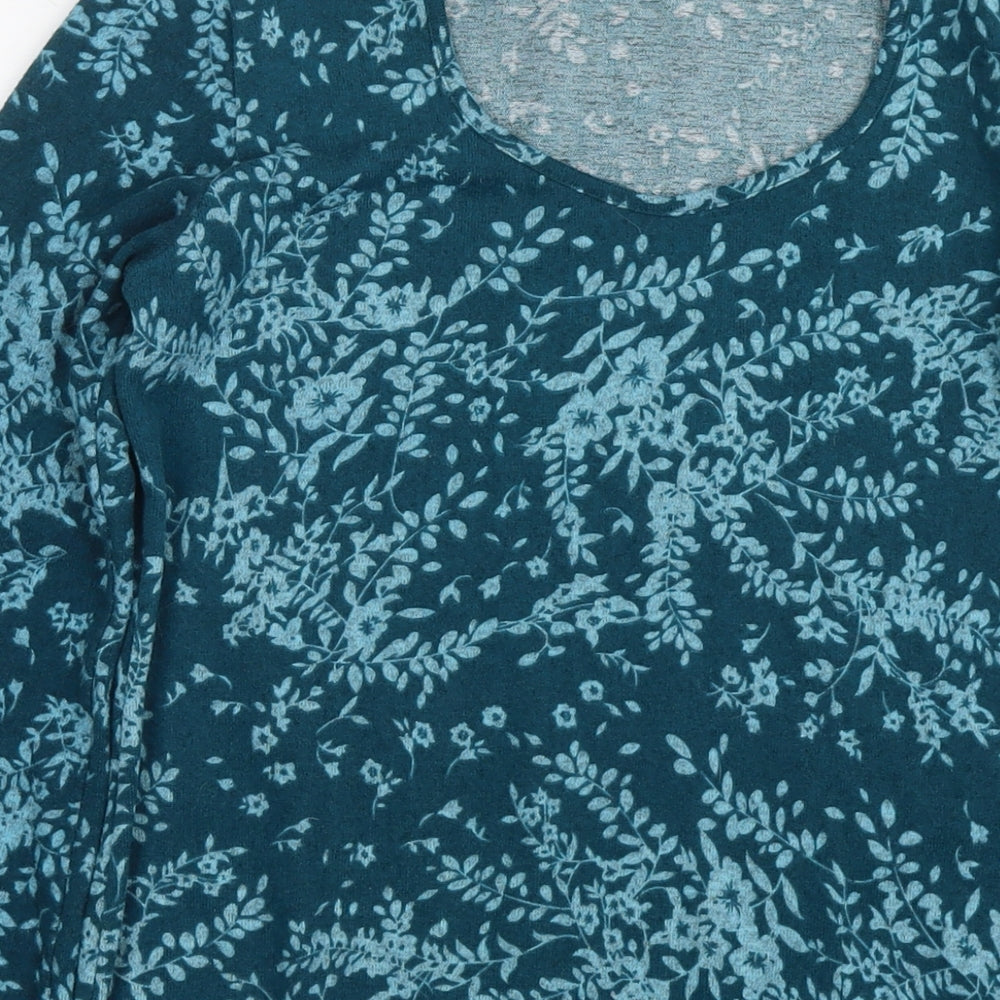 Womens UK Size S Kim&Co Blue Tunic Jumper