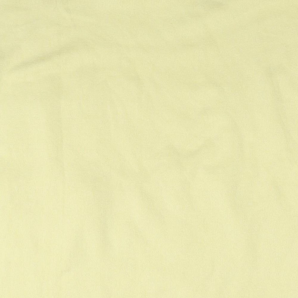 Womens UK Size L Zara Yellow Basic T-Shirt