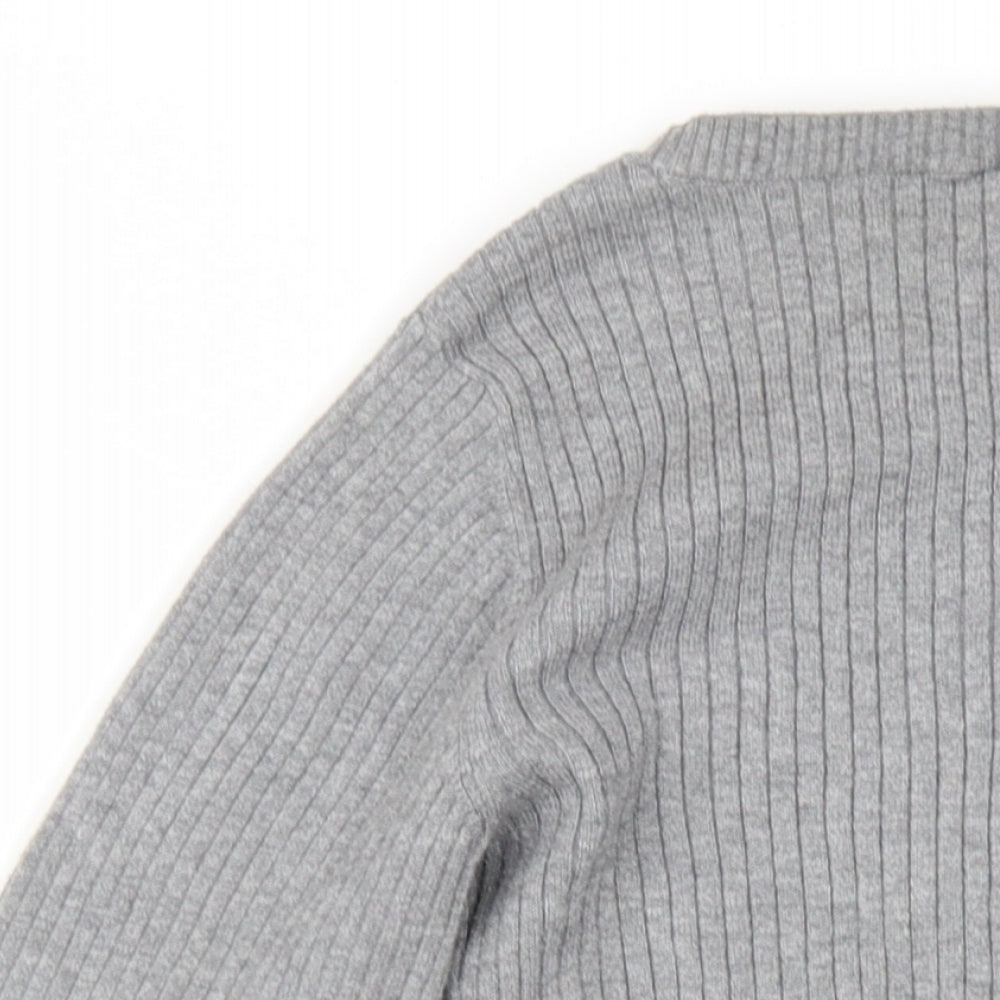 Womens UK Size XS Oasis Grey Basic T-Shirt