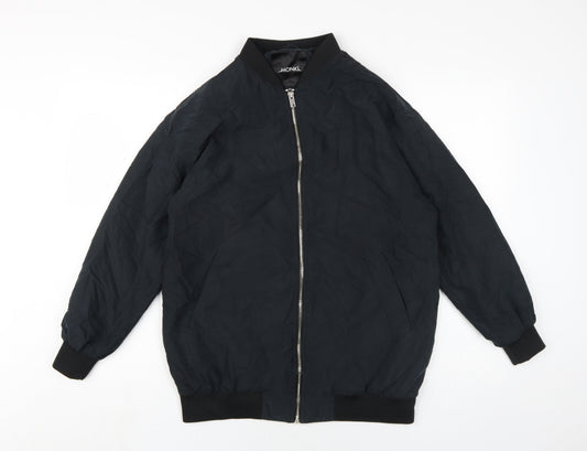 Womens UK Size 2XS Monki Black Bomber Jacket