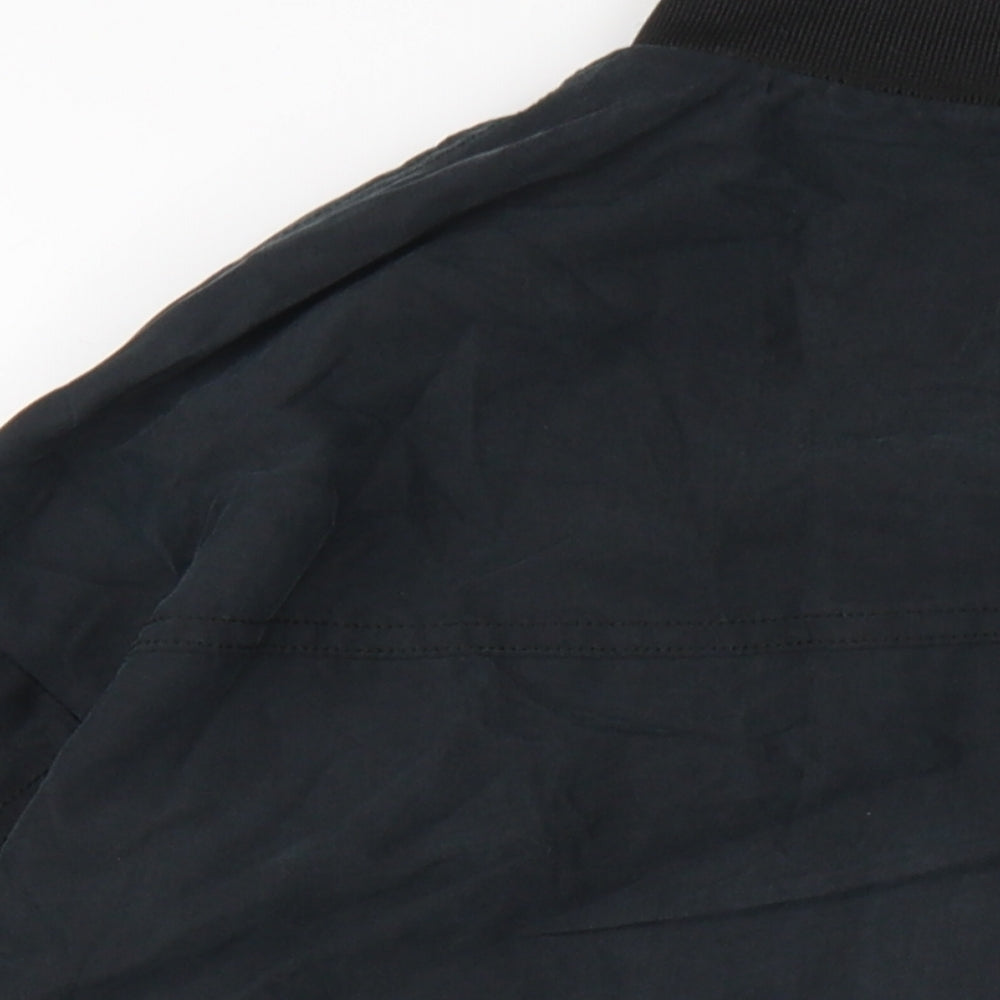 Womens UK Size 2XS Monki Black Bomber Jacket